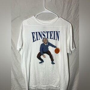 Large Albert Einstein Basketball T-shirt